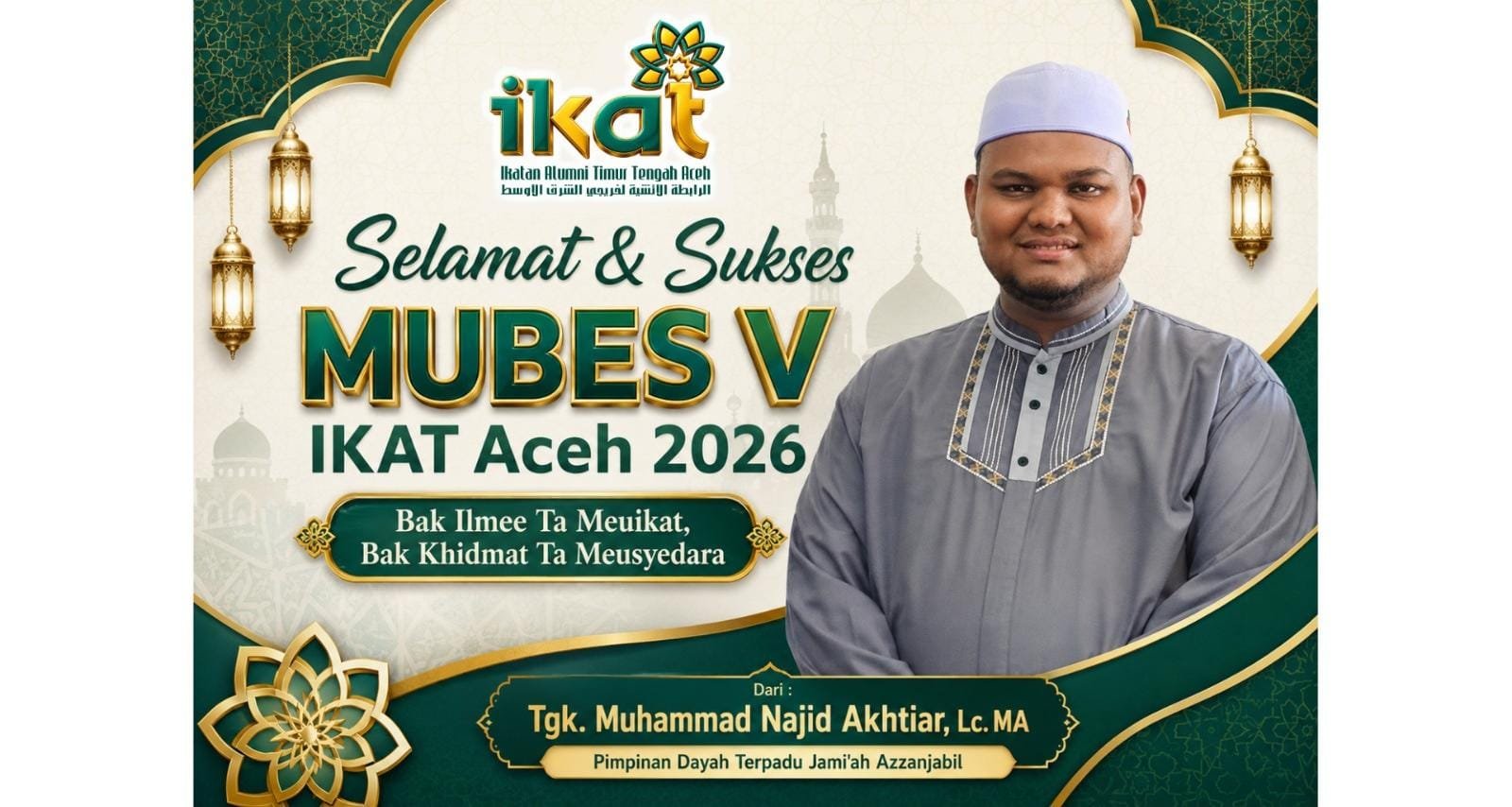 Hadiri Mubes IKAT Aceh, Abiya Zanjabil: Alumni Harus Terikat dalam Khidmat